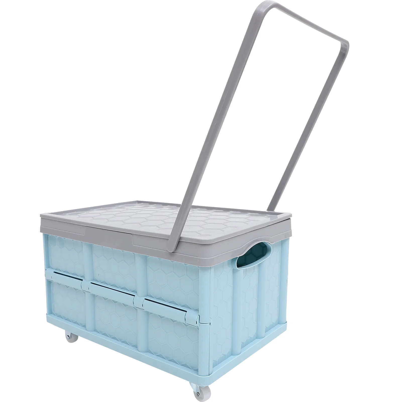 

English title: Alipis Collapsible Rolling Crate Wheels Foldable Utility Cart Handcart Shopping Trolley Travel Shopping Moving