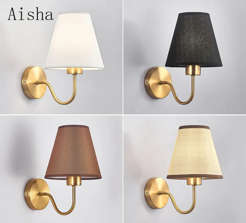 American Fabric Wall Lamp Country Pastoral Style Wall Sconce for Home Simple French Bedroom Bedside Background Wall Aisle Light
American Fabric Wall Lamp Country Pastoral Style Wall Sconce for Home Simple French Bedroom Bedside Background Wall Aisle Light