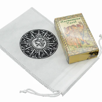 조화로운 타로 점술 카드 테이블 게임 장난감, 천문학 컬러 인쇄, 제단 천 늑대 인간 마법, 2021 신상
