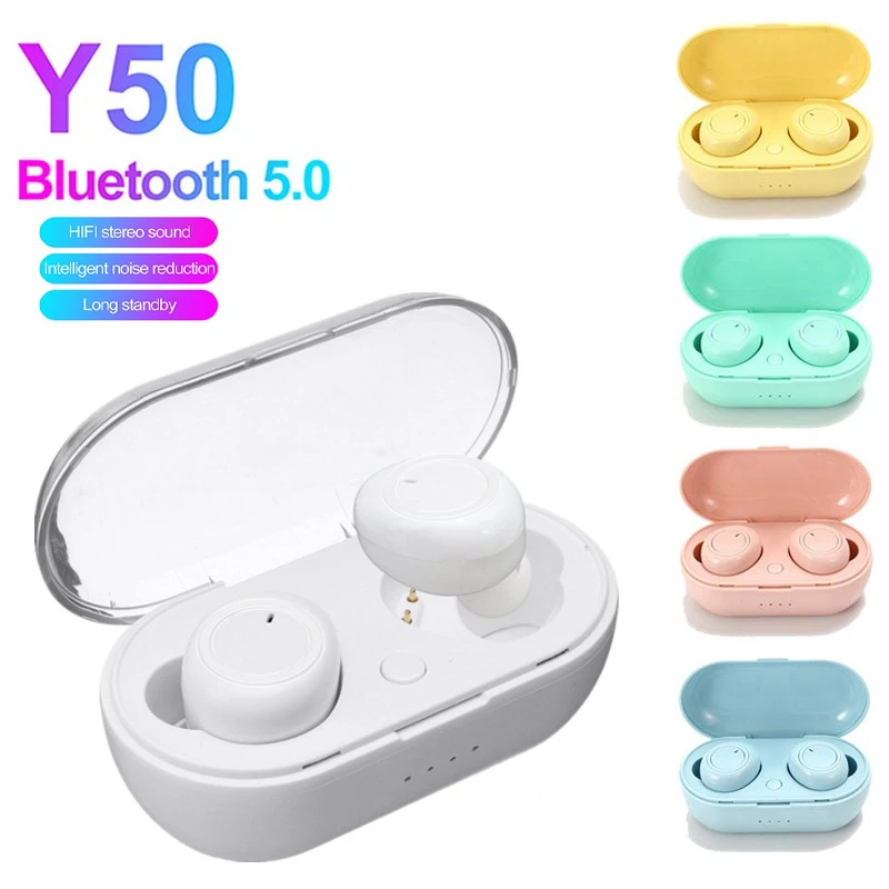 

Y50 TWS wireless bluetooth headset 5.2 bluetooth headphones Gaming Headset Microphone in-ear Wireless Earbuds PK E6 A6 I7 Y30 E7