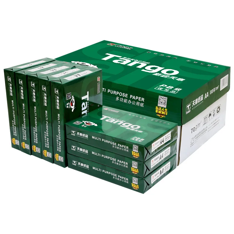 

Tango New Green Tianzhang A4 70G Copy Paper 500 Sheets/Pack 8 Packs/Box Spot Wholesale