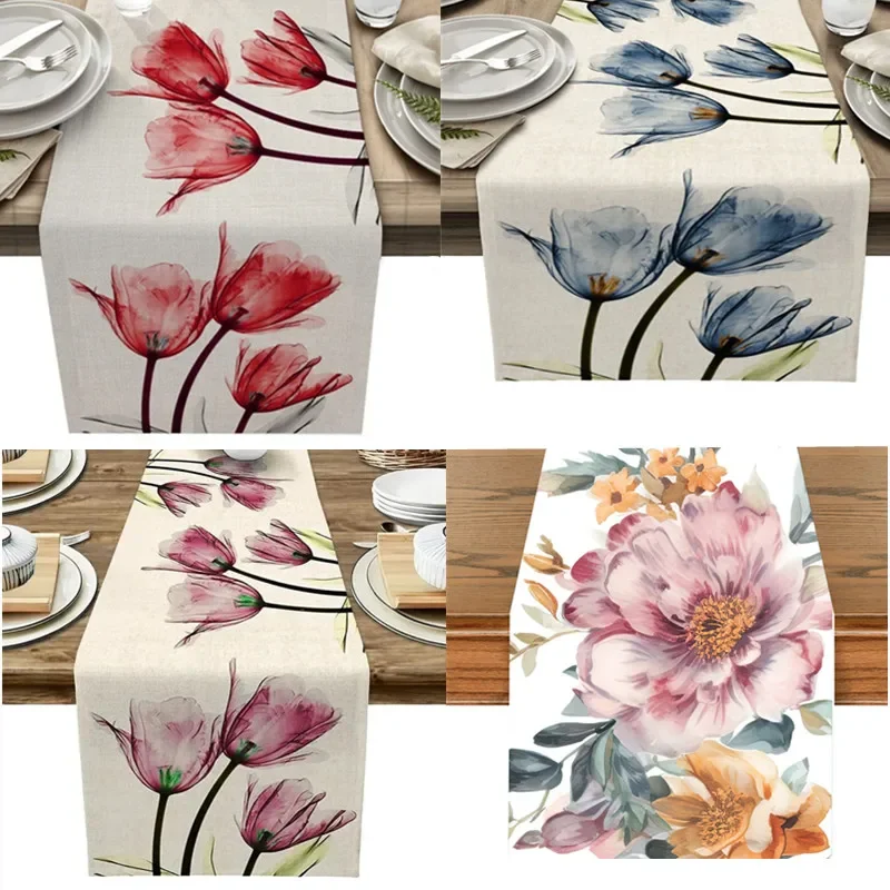Boho Tulip Flower Linen Table Runners Christmas Table Decor Farmhouse Dining Table Runners Wedding Holiday Party Decoration
Boho Tulip Flower Linen Table Runners Christmas Table Decor Farmhouse Dining Table Runners Wedding Holiday Party Decoration
