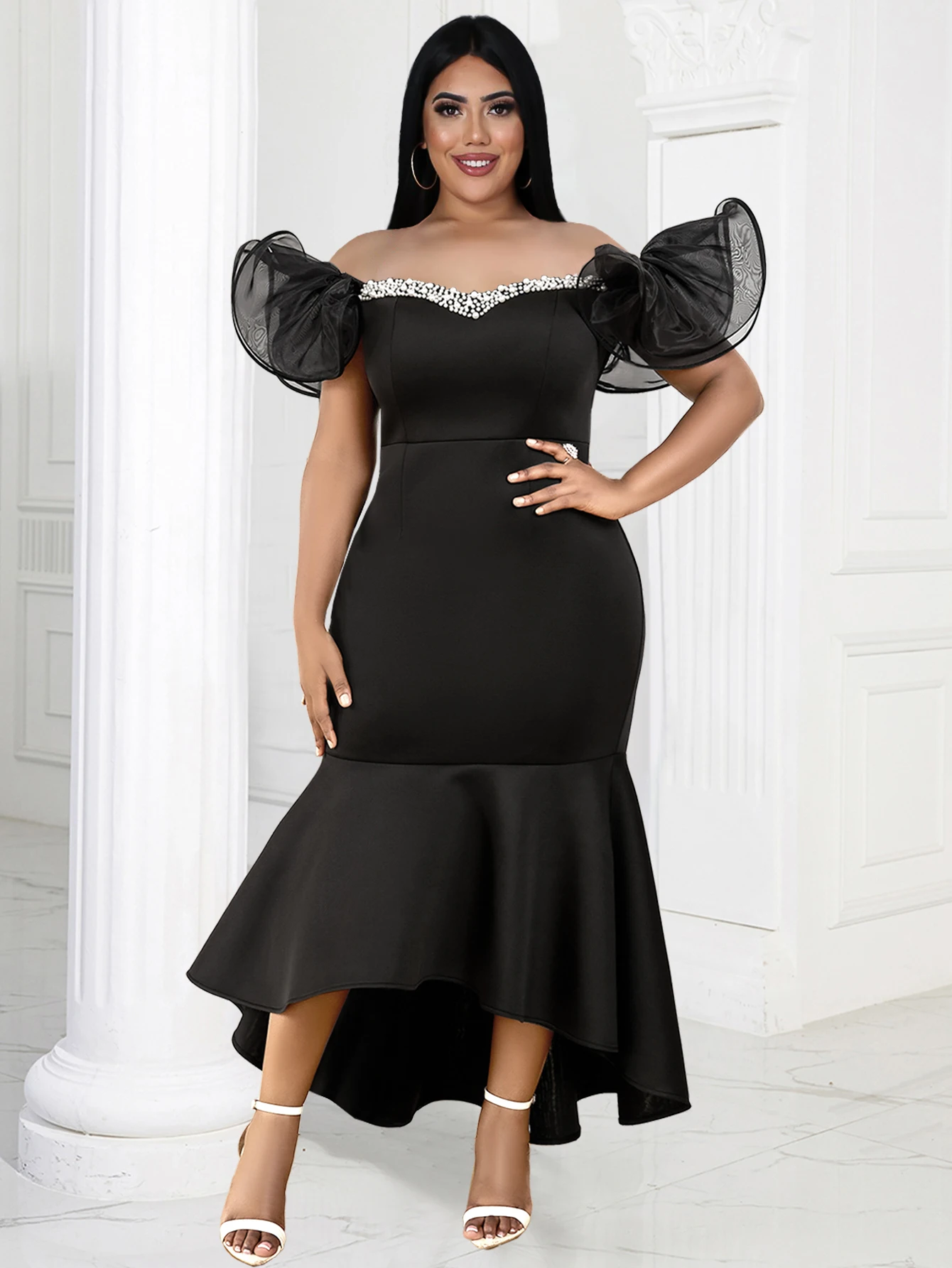 Plus Size Party Dresses for Women Off Shoulder Strapless Diamonds Beading Empire Assymetrical Birthday Event Outfits 3XL 4XL
Plus Size Party Dresses for Women Off Shoulder Strapless Diamonds Beading Empire Assymetrical Birthday Event Outfits 3XL 4XL