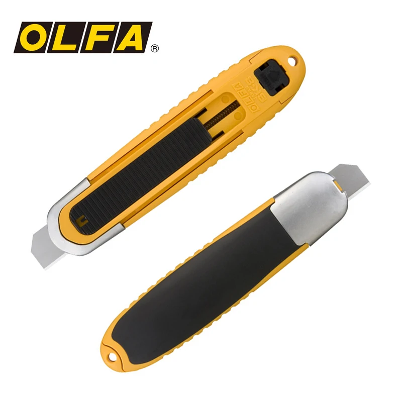 

Original Japanese OLFA SK-8 safety knife, express box opener, professional automatic telescopic utility knife, high-quality spring box opener, paper cutting utility knife, sharp alloy steel blade SKB-8/10B