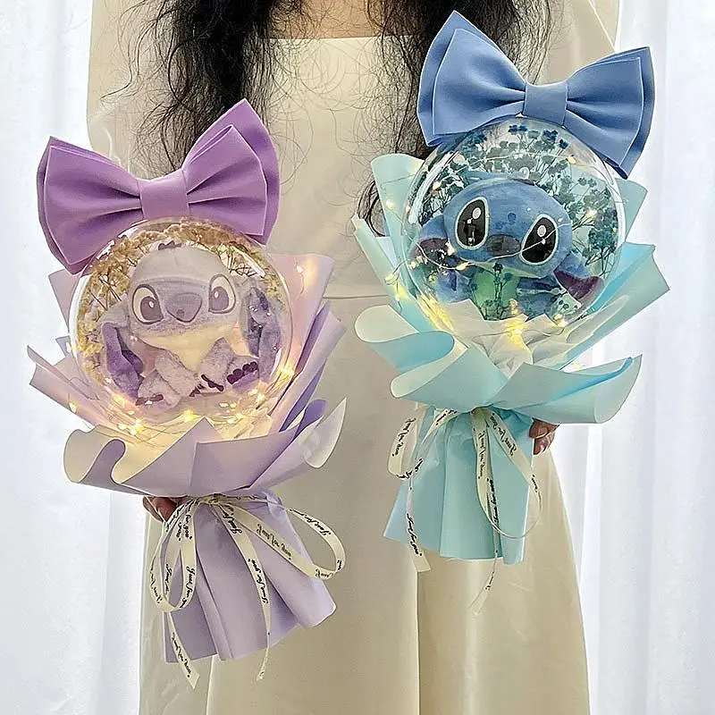 Плюшевый цветочный букет Kawaii Stitch из мультфильма Disney, милая кукла, Подарочная коробка на день рождения, креативный подарок подруге на День святого Валентина
Плюшевый цветочный букет Kawaii Stitch из мультфильма Disney, милая кукла, Подарочная коробка на день рождения, креативный подарок подруге на День святого Валентина