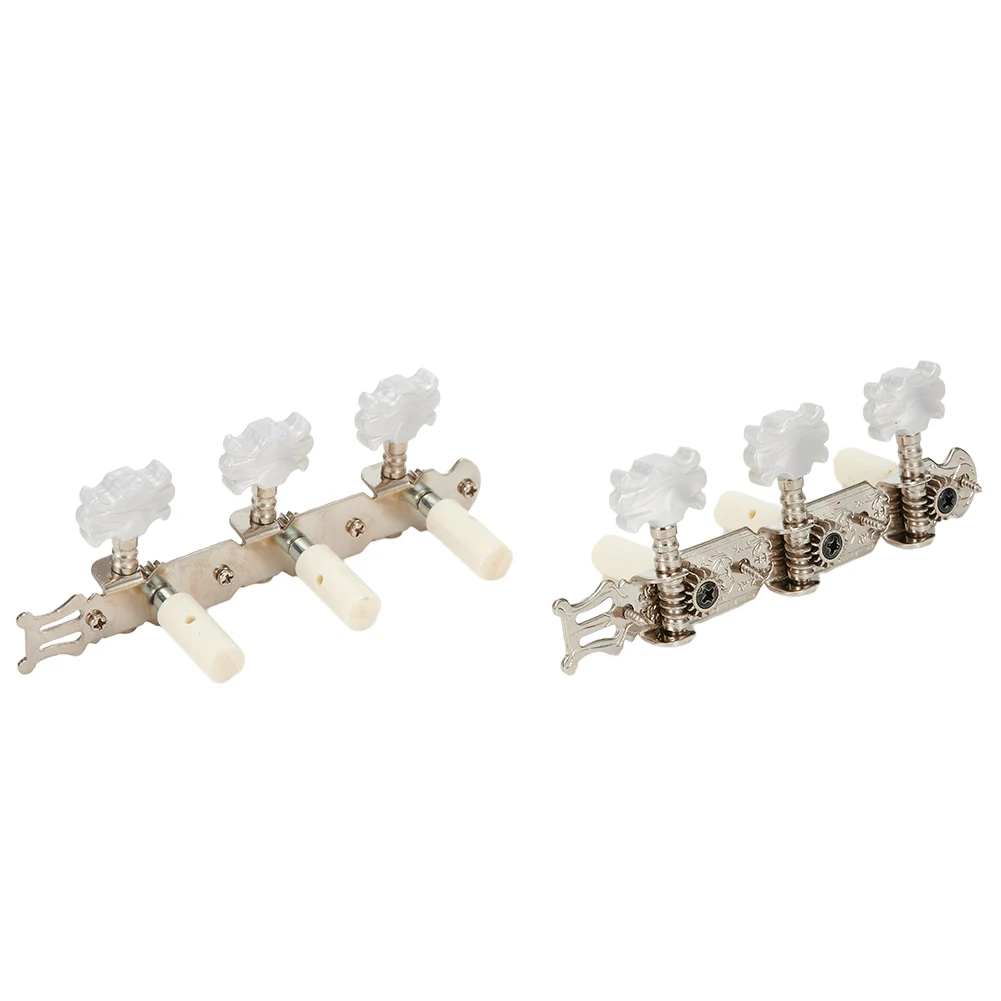 Classical Guitar Button Triplets String Tuning Pegs Machine Heads Tuners Keys Parts With 8pcs Screws 1 Pair (Left + Right)
Classical Guitar Button Triplets String Tuning Pegs Machine Heads Tuners Keys Parts With 8pcs Screws 1 Pair (Left + Right)