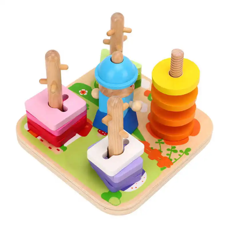 Wooden Pegs Stack Early Education Building Blocks To Identify And Classify Early Education Toys Suitable For 1-3 Year Olds
Wooden Pegs Stack Early Education Building Blocks To Identify And Classify Early Education Toys Suitable For 1-3 Year Olds