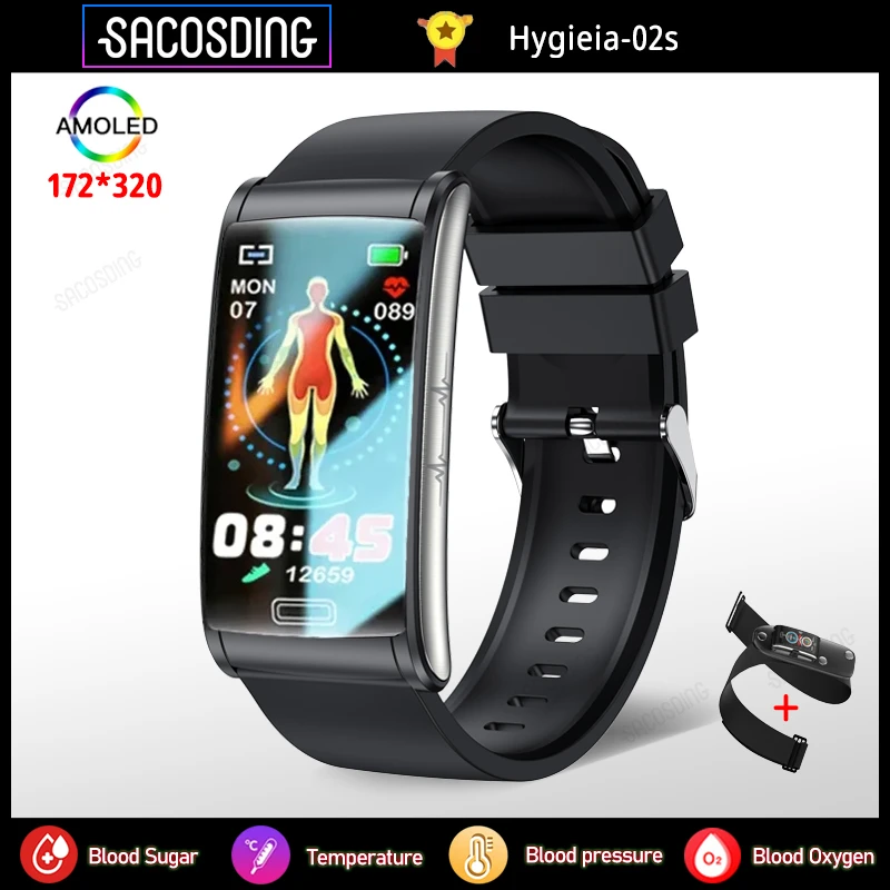 Hygieia-02s Non-Invasive Blood Glucose Smart Bracelet Sports Smart Watch ECG+PTT Blood Pressure Heart Rate Health Smart Bracelet
Hygieia-02s Non-Invasive Blood Glucose Smart Bracelet Sports Smart Watch ECG+PTT Blood Pressure Heart Rate Health Smart Bracelet