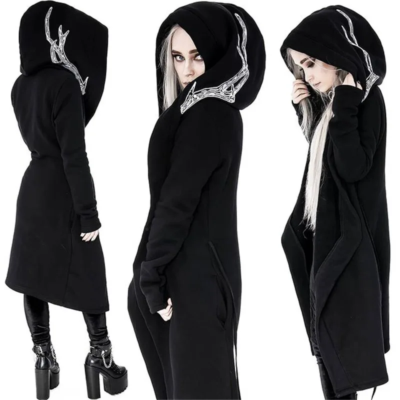 Fashion Hoodie Gothic Clothing Women Tops Steampunk Coat Hooded Long Punk Sweatshirts Gothic Hoodies Jacket Goth Outfits Clothes
Fashion Hoodie Gothic Clothing Women Tops Steampunk Coat Hooded Long Punk Sweatshirts Gothic Hoodies Jacket Goth Outfits Clothes