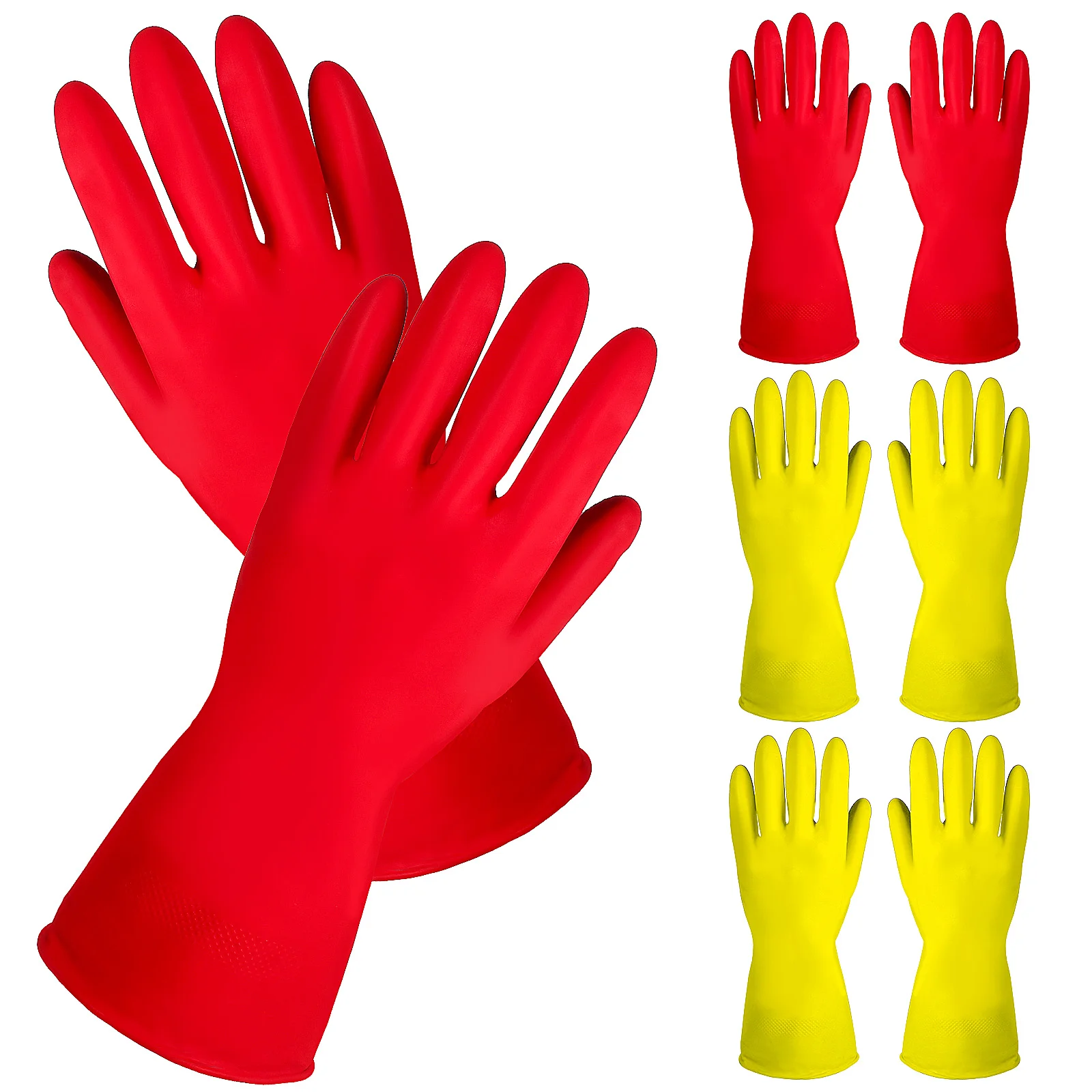 4 Pairs Rubber Cleaning Gloves for Household Mens Non-slip Mittens Kitchen Miss Waterproof
4 Pairs Rubber Cleaning Gloves for Household Mens Non-slip Mittens Kitchen Miss Waterproof