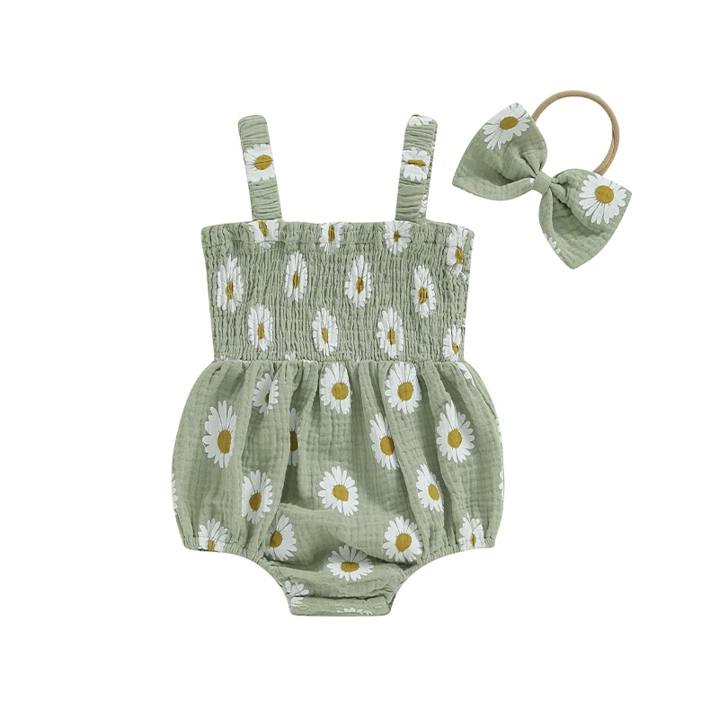 Летняя одежда для маленьких девочек, комбинезон с маргаритками для новорожденных, комбинезон из хлопка и льна, комбинезон с пузырьковыми лямками, наряд с бантом и повязкой на голову
Летняя одежда для маленьких девочек, комбинезон с маргаритками для новорожденных, комбинезон из хлопка и льна, комбинезон с пузырьковыми лямками, наряд с бантом и повязкой на голову