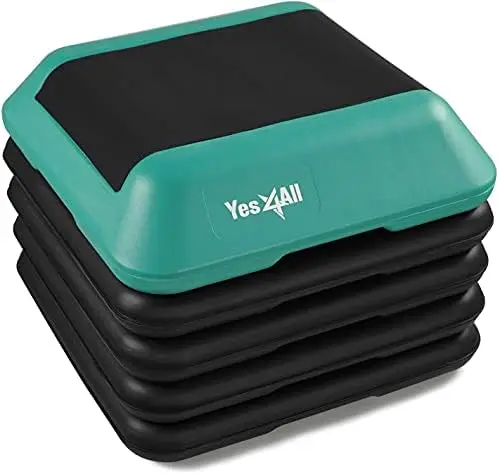 16"x16" Adjustable High Step Aerobic Platform with 4 Risers, Height-Adjustable 4"-6''-8''-10'
16"x16" Adjustable High Step Aerobic Platform with 4 Risers, Height-Adjustable 4"-6''-8''-10'