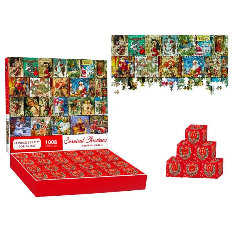 

24Days Puzzle Advent Calendar For Kids Countdown Calendars Puzzles Set For Develop Hands On Ability Blind Box Toy For Fine Skill