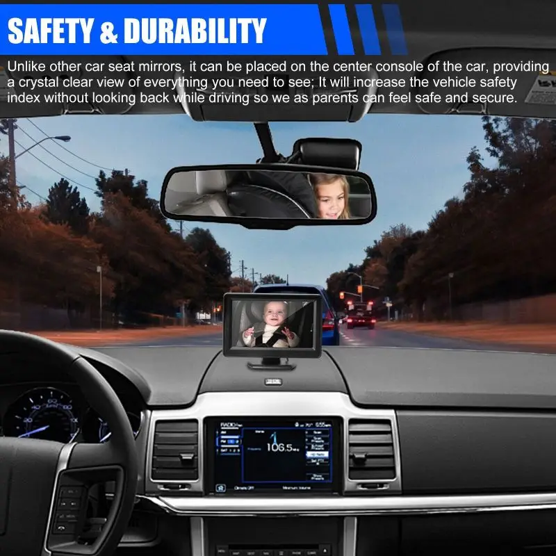 Baby Car Monitor 1080P Monitor Camera for Baby Rear Facing Seat Mirror Display 150° Wide View Night Vision Car Mirror Camera
Baby Car Monitor 1080P Monitor Camera for Baby Rear Facing Seat Mirror Display 150° Wide View Night Vision Car Mirror Camera