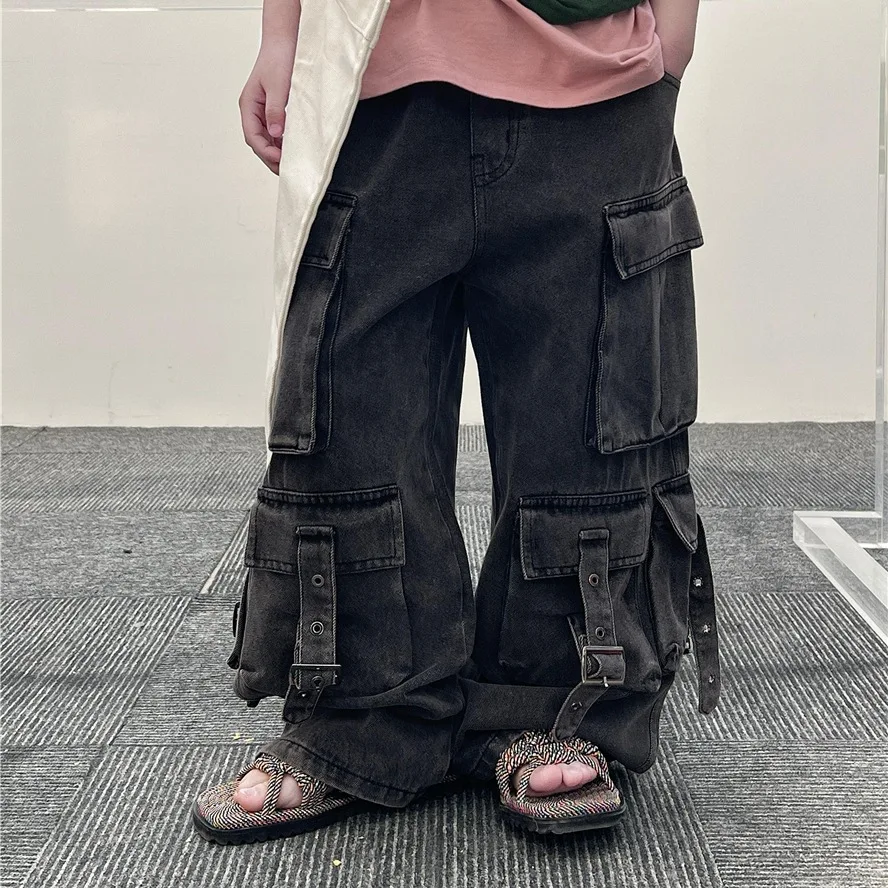 Children Clothing Boys Handsome Denim Pants 2024 Spring New Fashionable Jeans Retro Niche Multi-pocket Kids Denim Pants
Children Clothing Boys Handsome Denim Pants 2024 Spring New Fashionable Jeans Retro Niche Multi-pocket Kids Denim Pants