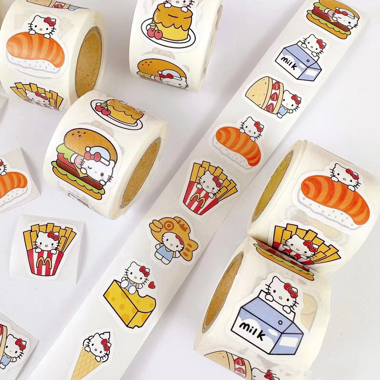 New 200PCS Sanrio Hello Kitty Food Roll Stickers Instagram Decorative Hand Account Cute Cartoon Stickers Sealing Stickers
New 200PCS Sanrio Hello Kitty Food Roll Stickers Instagram Decorative Hand Account Cute Cartoon Stickers Sealing Stickers
