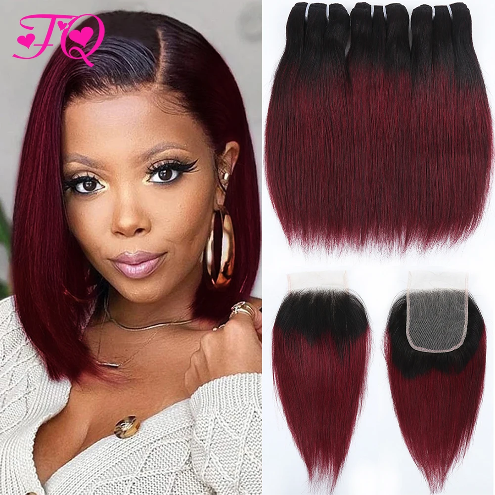 Ombre Straight Hair 3 Bundles with 4x4 HD Lace Closure (10 10 10+10) Short Brazilian Human Hair Bundles with Closure 50g/Bundles
Ombre Straight Hair 3 Bundles with 4x4 HD Lace Closure (10 10 10+10) Short Brazilian Human Hair Bundles with Closure 50g/Bundles