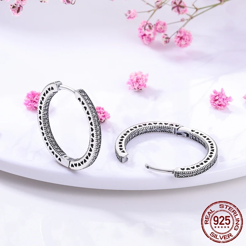 New 925 Silver Hot Moments Charms Hoop Earrings for Women Trendy Big Circle Fashion Silver Earrings Jewelry Making 7 Mallzona S6e049f4139994eb38fb1c2902eebff46r New 925 Silver Hot Moments Charms Hoop Earrings for Women Trendy Big Circle Fashion Silver Earrings Jewelry Making Mallzona