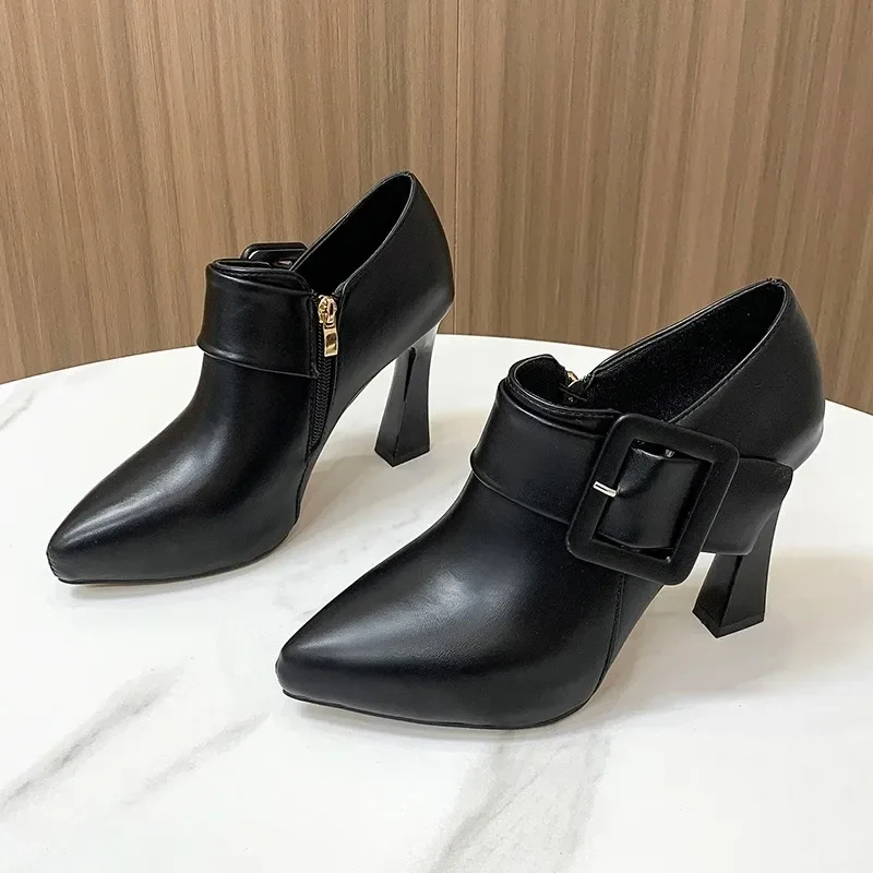 2024 New Design Women Pumps High Heels Fashion Spring/Fall Shoes Ankle Buckle Pointed Toe Side Zip Black Beige
2024 New Design Women Pumps High Heels Fashion Spring/Fall Shoes Ankle Buckle Pointed Toe Side Zip Black Beige