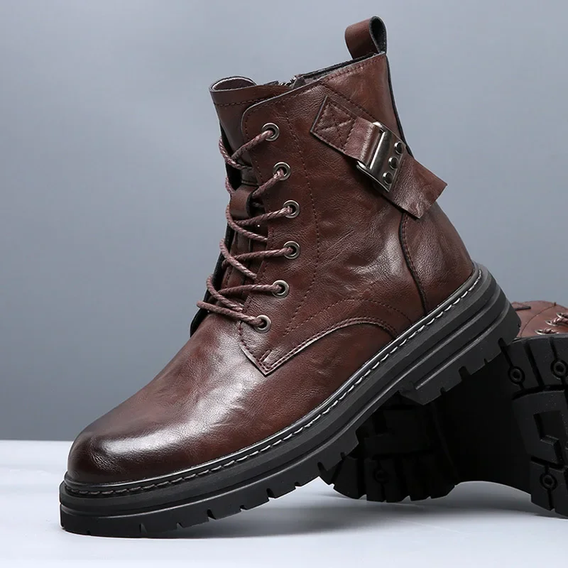 Winter Fur Knight boots Men Lace-Up Leather Ankle Boots Men Outdoor Leather Warm Boots US Army Hunting Men Shoes Casual Fashion
Winter Fur Knight boots Men Lace-Up Leather Ankle Boots Men Outdoor Leather Warm Boots US Army Hunting Men Shoes Casual Fashion