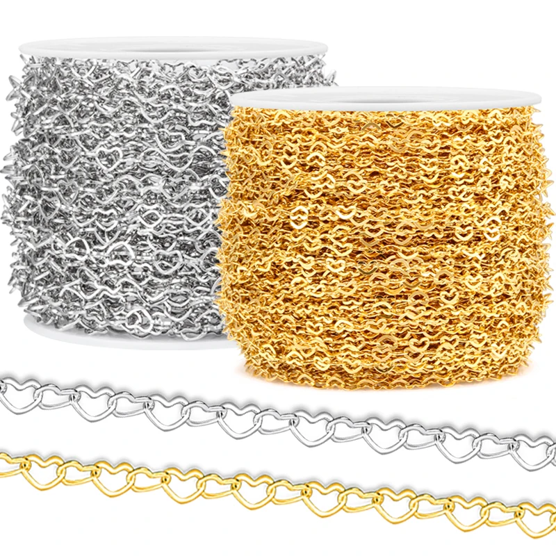 1Meters Stainless Steel 2mm 3.8mm Heart Chains For Jewelry Making Supplies DIY Women Necklace Bracelet Earring Tassel Accessorie
1Meters Stainless Steel 2mm 3.8mm Heart Chains For Jewelry Making Supplies DIY Women Necklace Bracelet Earring Tassel Accessorie