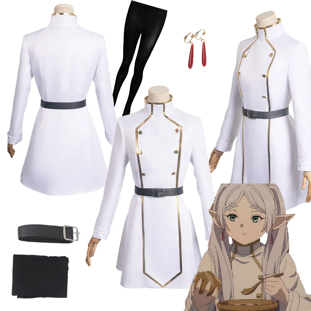 Anime Sousou No Frieren Frieren Cosplay Costume Women Dress Stocking Earring Belt Female Outfits Halloween Carnival Party Suit
Anime Sousou No Frieren Frieren Cosplay Costume Women Dress Stocking Earring Belt Female Outfits Halloween Carnival Party Suit