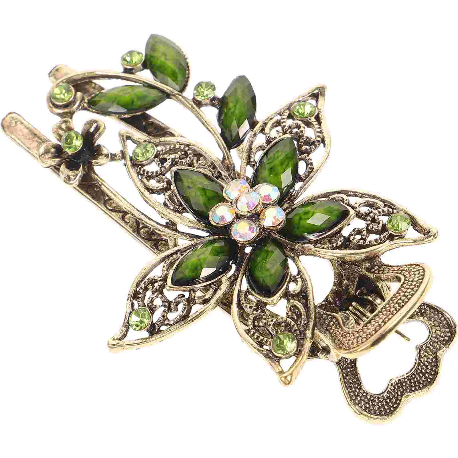 Vintage Flower Hair Barrettes Rhinestone Hair Clips Hair Barrettes French Hair Clip Hairpin Hair Accessories for, Green
Vintage Flower Hair Barrettes Rhinestone Hair Clips Hair Barrettes French Hair Clip Hairpin Hair Accessories for, Green