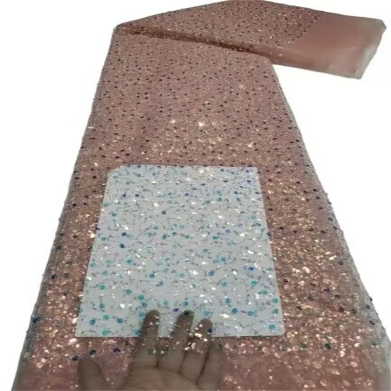 2023 Pink Soft Beaded African Lace Fabric 5 Yards High Quality Sequins French Tulle Laces Nigerian Women Asoebi Wedding Fabrics
2023 Pink Soft Beaded African Lace Fabric 5 Yards High Quality Sequins French Tulle Laces Nigerian Women Asoebi Wedding Fabrics