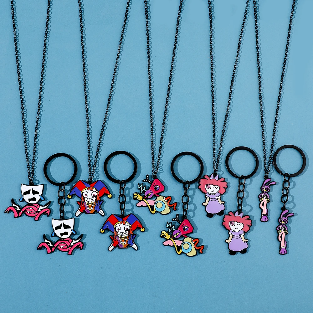 Trend Anime The Amazing Digital Circus Pendant Necklace Keychain Cartoon Figure Jax Pomni Caine Enamel Charm Accessories
Trend Anime The Amazing Digital Circus Pendant Necklace Keychain Cartoon Figure Jax Pomni Caine Enamel Charm Accessories