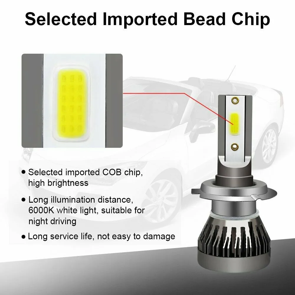 2x H7 LED Headlight Error Free 200W 20000LM Hi / Low Kit Bulbs Aviation 6063 Aluminum Beam Canbus COB Headlight Super Bright
2x H7 LED Headlight Error Free 200W 20000LM Hi / Low Kit Bulbs Aviation 6063 Aluminum Beam Canbus COB Headlight Super Bright