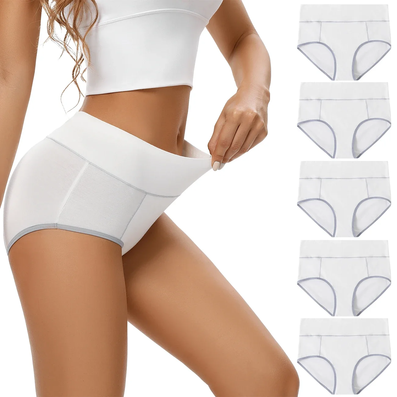 POKARLA 5pcs Women’s Cotton Underwear White High Waisted Panties Full Back Coverage Briefs Set for Postpartum/Surgery Recovery
POKARLA 5pcs Women’s Cotton Underwear White High Waisted Panties Full Back Coverage Briefs Set for Postpartum/Surgery Recovery