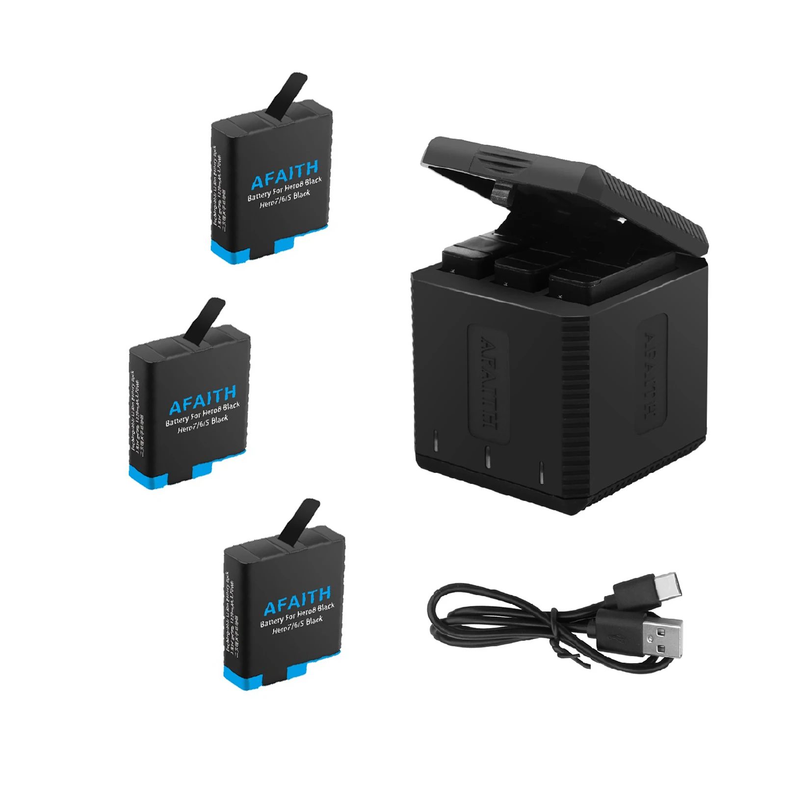 Portable 3 Slots Battery Charging Box With Battery For GoPro Hero 5 6 7 8 Black Camera Accessories Charger Type-C USB Cable
Portable 3 Slots Battery Charging Box With Battery For GoPro Hero 5 6 7 8 Black Camera Accessories Charger Type-C USB Cable