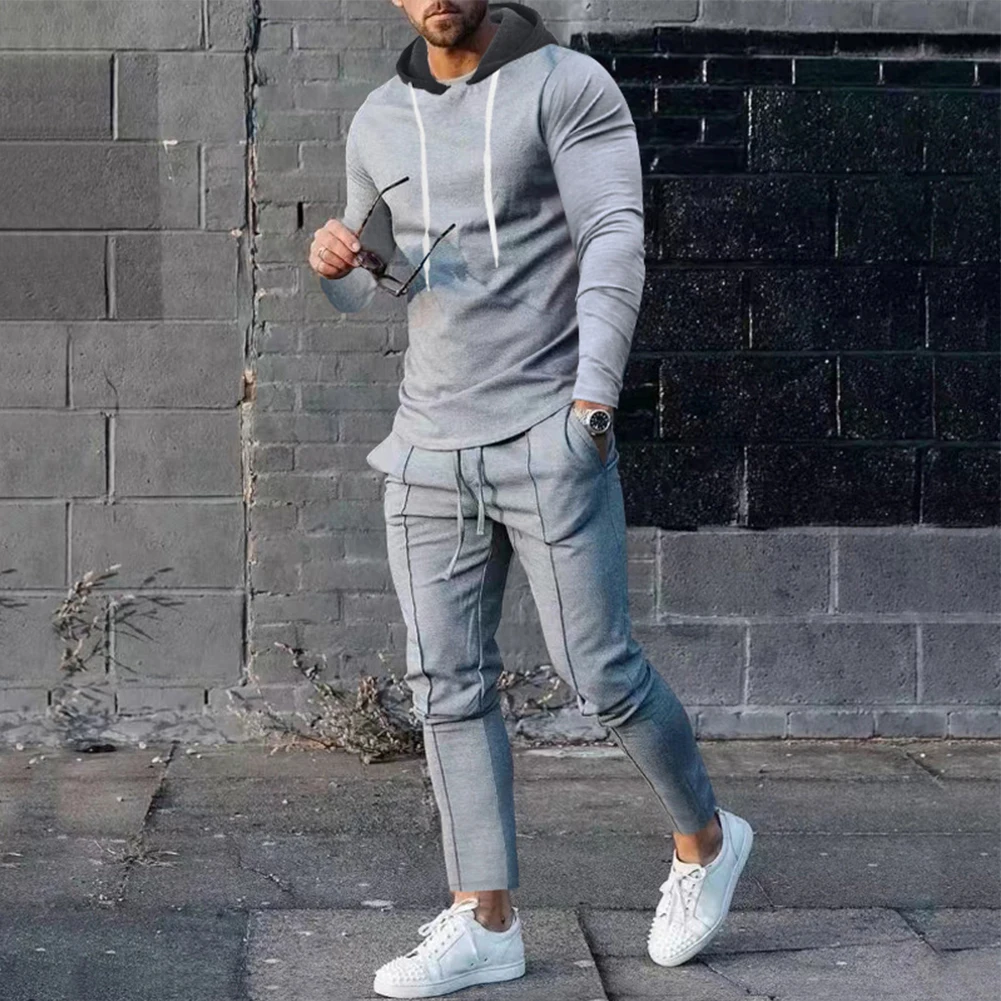 Mens Autumn Tracksuits 2 Piece Set Outfit Hoodied Top Casual Jogging Suits Trousers Fashion Men's Slim Fit Solid Sport Set
Mens Autumn Tracksuits 2 Piece Set Outfit Hoodied Top Casual Jogging Suits Trousers Fashion Men's Slim Fit Solid Sport Set