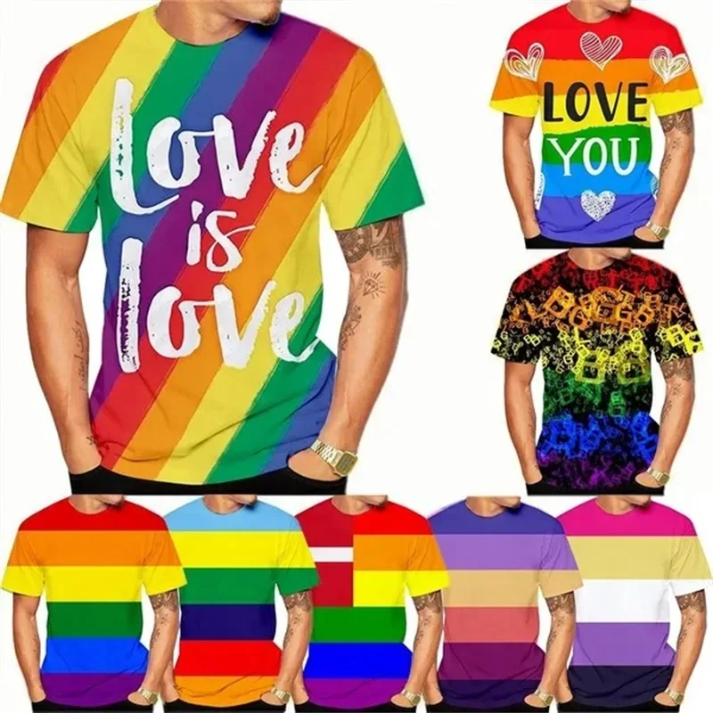 New Fashion 3D Printing Rainbow Graphic T Shirts For Men Women Hip-hop Streetwear Tee Tops Casual Short Sleeve Men's Tshirt
New Fashion 3D Printing Rainbow Graphic T Shirts For Men Women Hip-hop Streetwear Tee Tops Casual Short Sleeve Men's Tshirt