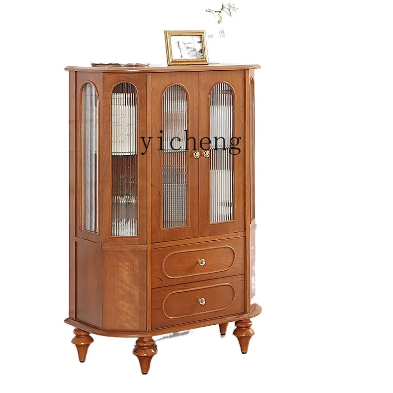 XJ French Style Solid Wood Curio Cabinet Vintage Locker Cream Style Multi-Functional Home Bookcase 
XJ French Style Solid Wood Curio Cabinet Vintage Locker Cream Style Multi-Functional Home Bookcase