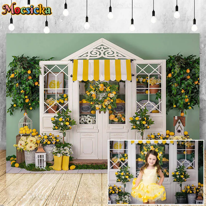 Lemon Greenhouse Backdrops For Photography Props Fruit Store Green Plants Baby 1st Birthday Cake Smash Background Photo Studio
Lemon Greenhouse Backdrops For Photography Props Fruit Store Green Plants Baby 1st Birthday Cake Smash Background Photo Studio