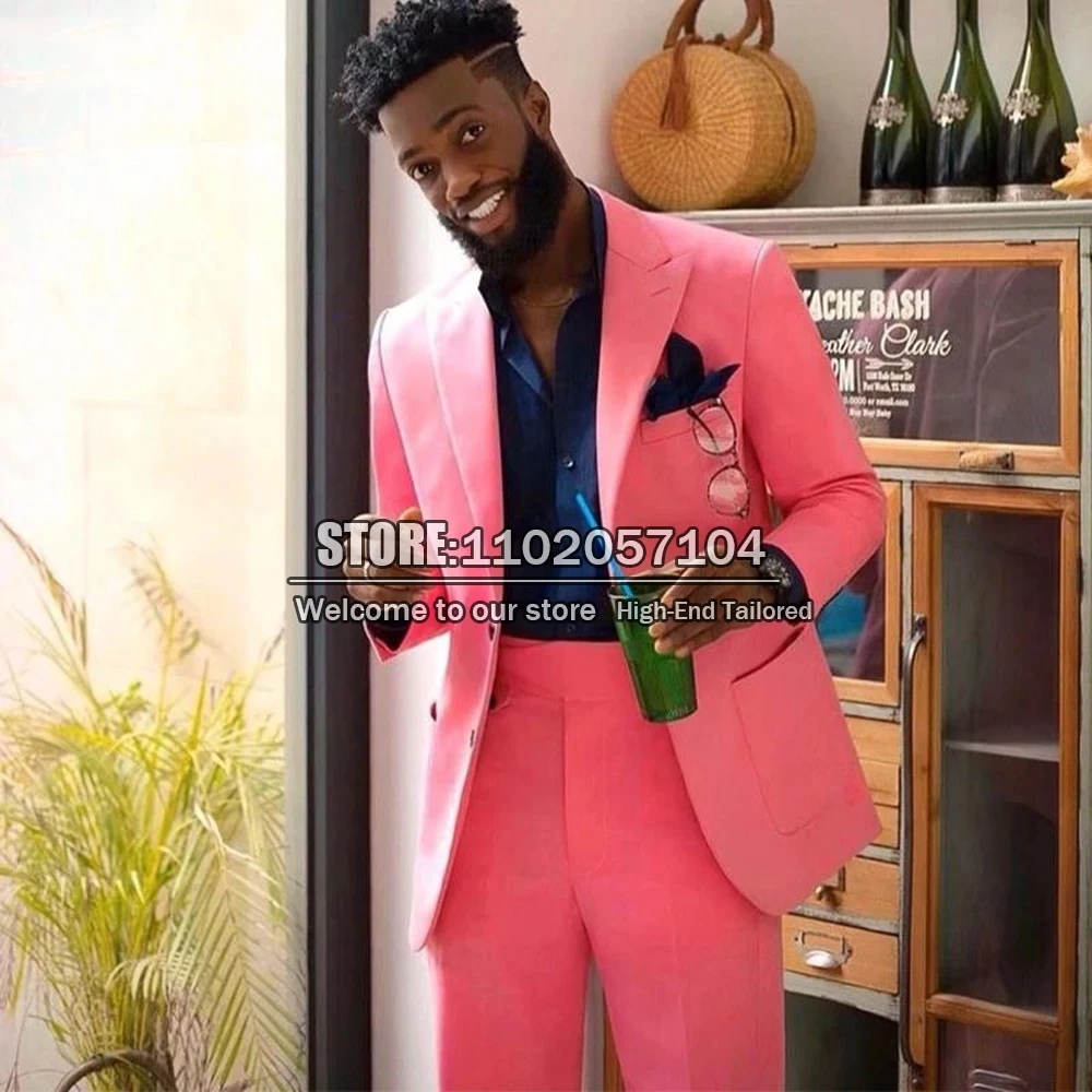 Smart Casual Suits Men Hot Pink Singel Breasted Jacket+Pants 2 Pieces Banquet Business Office Blazer Set Prom Trajes De Hombre
Smart Casual Suits Men Hot Pink Singel Breasted Jacket+Pants 2 Pieces Banquet Business Office Blazer Set Prom Trajes De Hombre