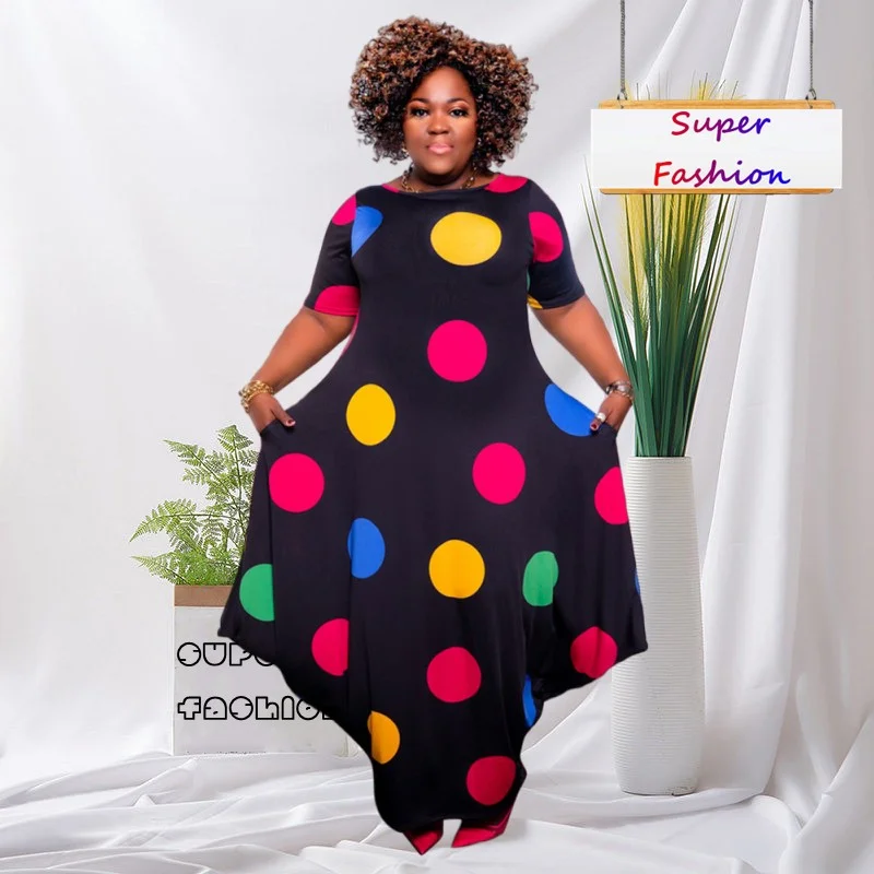 WSFEC L-4XL Dresses for Women 2023 Plus Size Clothing Fashion Dot Loose Irregular Short Sleeve Spring Summer Casual Long Dress
WSFEC L-4XL Dresses for Women 2023 Plus Size Clothing Fashion Dot Loose Irregular Short Sleeve Spring Summer Casual Long Dress