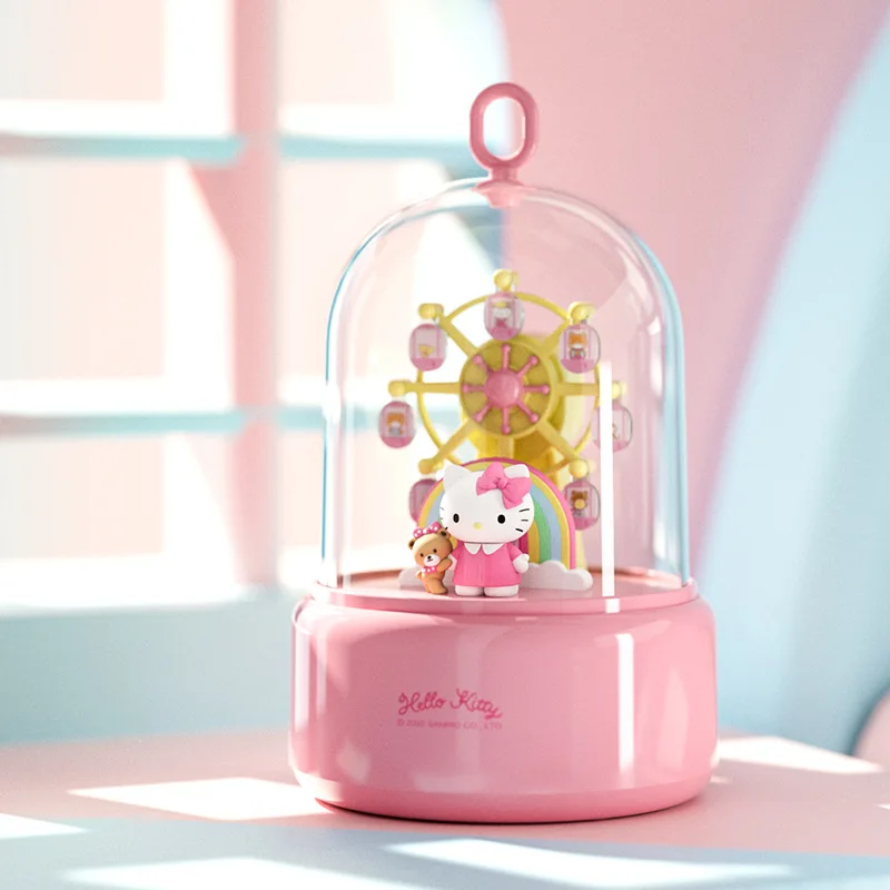 Sanrio Hello Kitty Music Lamp Kawaii Anime Action Figure Ferris Wheel Night Light Decoration Music Box Model Ornament Toys Gift
Sanrio Hello Kitty Music Lamp Kawaii Anime Action Figure Ferris Wheel Night Light Decoration Music Box Model Ornament Toys Gift