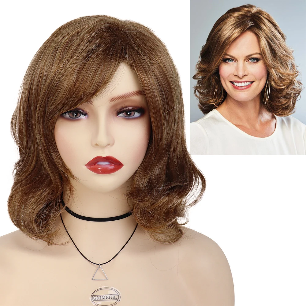 GNIMEGIL Long Synthetic Curly Wigs for Women Red Brown Medium Length Wigs with Bangs Mommy Female Cosplay Natural Daily Use Wig
GNIMEGIL Long Synthetic Curly Wigs for Women Red Brown Medium Length Wigs with Bangs Mommy Female Cosplay Natural Daily Use Wig