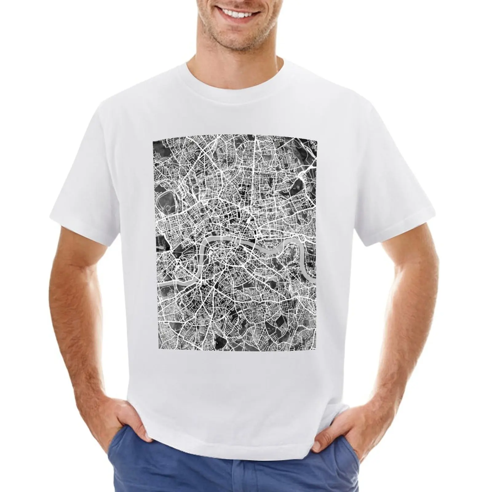London England Street Map T-shirt korean fashion plain blacks kawaii clothes men t shirts
London England Street Map T-shirt korean fashion plain blacks kawaii clothes men t shirts