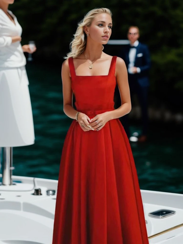 Fashion Designer Summer New Women'S Red Strap Dress Sexy Casual Office Party Elegant Vintage Gorgeous Slim Fit Midi Dresses
Fashion Designer Summer New Women'S Red Strap Dress Sexy Casual Office Party Elegant Vintage Gorgeous Slim Fit Midi Dresses