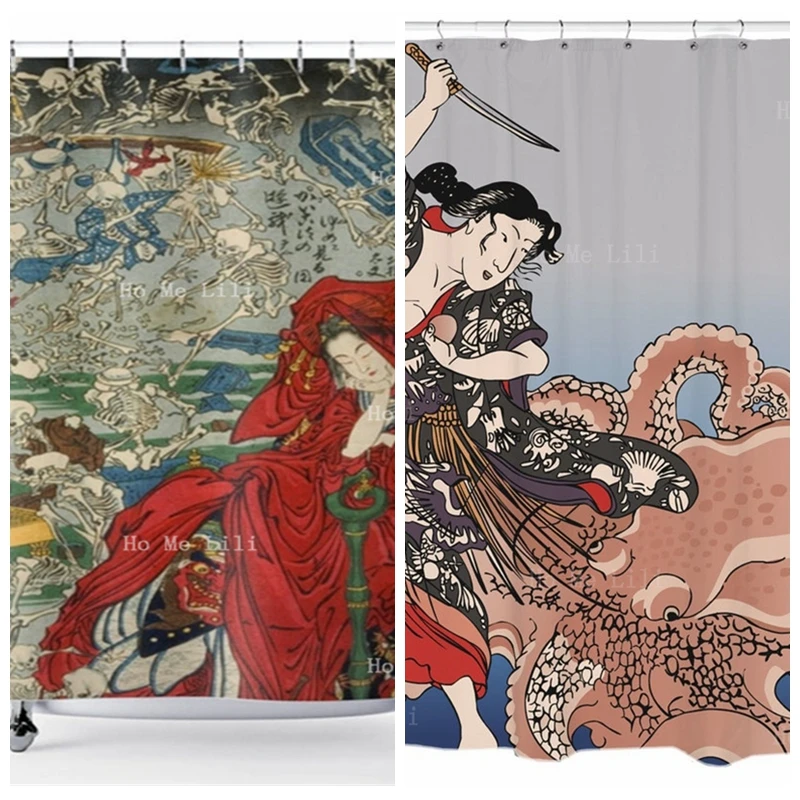 Woman Attack Octopus Traditional Japanese Art Kraken Skeleton Geisha Print Japan Shower Curtain Decor Bathroom
Woman Attack Octopus Traditional Japanese Art Kraken Skeleton Geisha Print Japan Shower Curtain Decor Bathroom