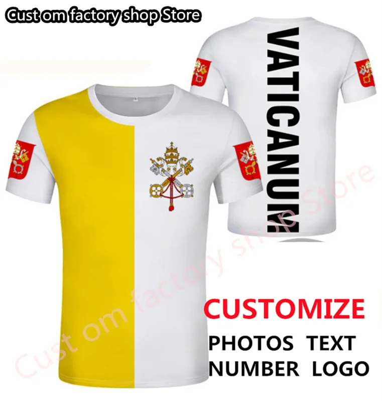 VATICAN CITY STATE t shirt diy free custom made name number vat t-shirt nation flag va latin red country text logo photo clothes
VATICAN CITY STATE t shirt diy free custom made name number vat t-shirt nation flag va latin red country text logo photo clothes