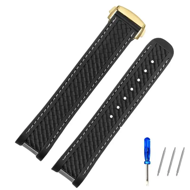 

PCAVO Rubber Watch Strap Accessories Are Suitable For Omega Watch Haima 220/210 Series Watch Waterproof Silicone Strap Men 20mm