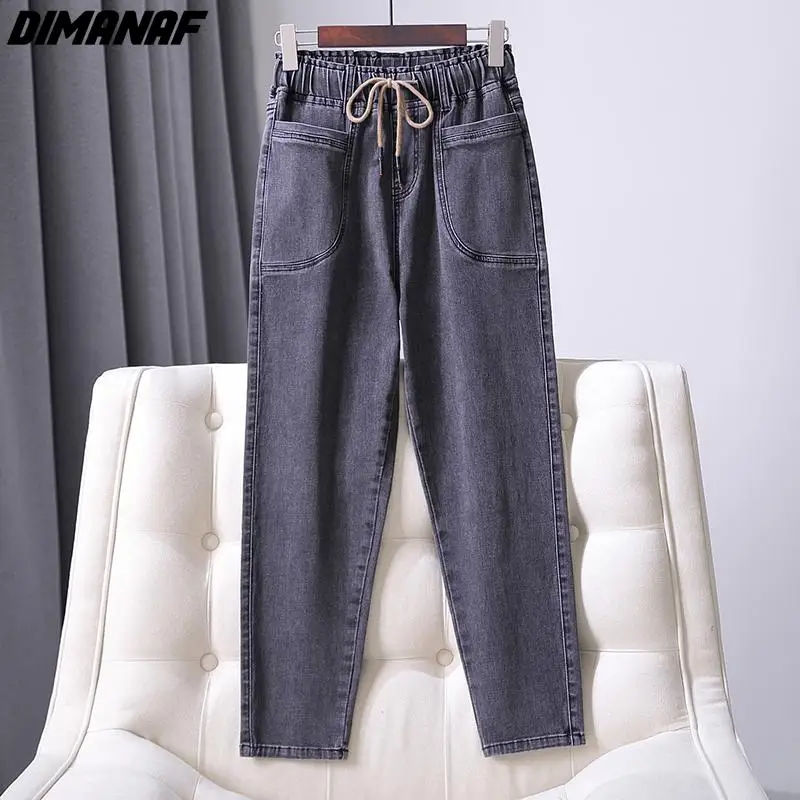 Dimanaf 2024 Plus Size Autumn Style Jeans Women Harem Basic ElasticPants Loose Casual Female Trousers Pants 5XL
Dimanaf 2024 Plus Size Autumn Style Jeans Women Harem Basic ElasticPants Loose Casual Female Trousers Pants 5XL