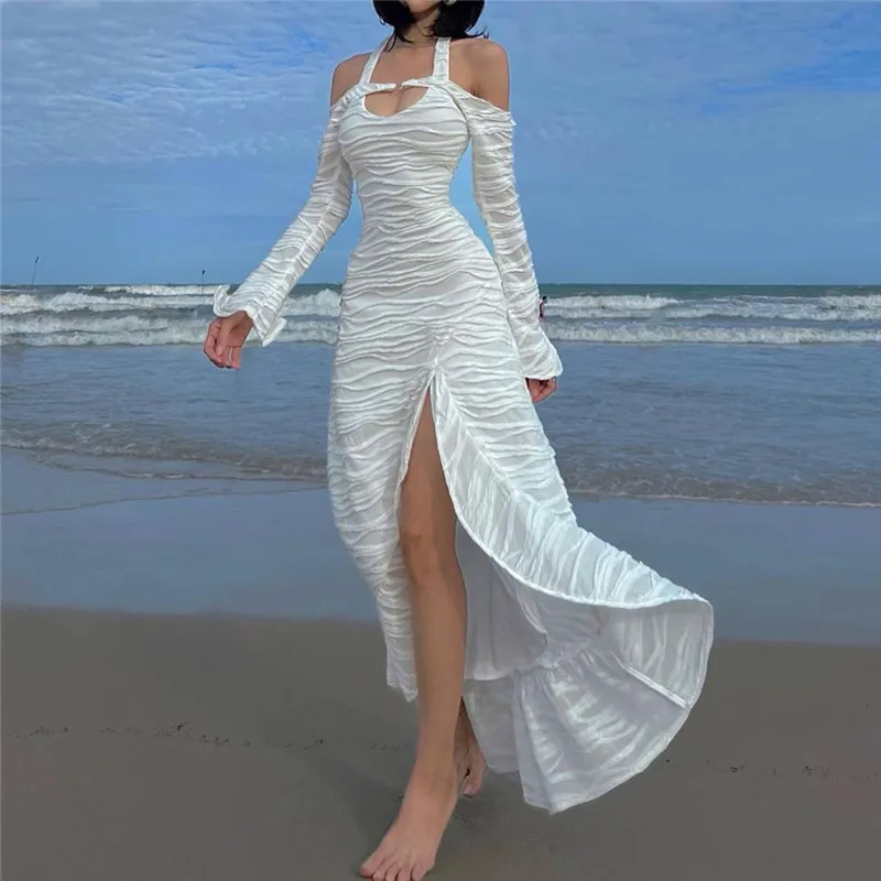 Mermaid Long Sleeves Tube Top Sexy Maxi Dress Casual Holiday Party Dresses Beach Outfits Trumpet Off the Shoulder Hollow Out
Mermaid Long Sleeves Tube Top Sexy Maxi Dress Casual Holiday Party Dresses Beach Outfits Trumpet Off the Shoulder Hollow Out