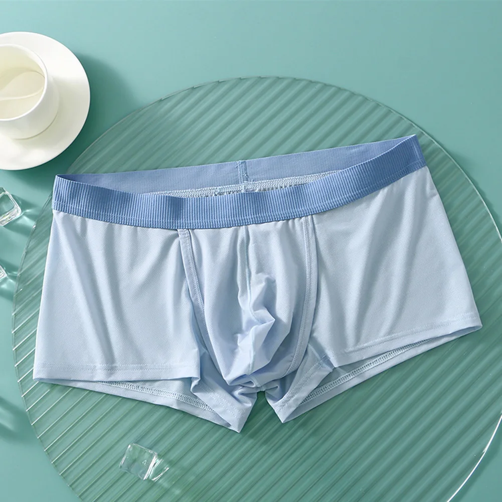 Men Ice Silk Breathable Comfortable Boxers Panties Solid Soft Boxer Briefs Sexy Bulge Pouch Separation Shorts Summer Underwear
Men Ice Silk Breathable Comfortable Boxers Panties Solid Soft Boxer Briefs Sexy Bulge Pouch Separation Shorts Summer Underwear