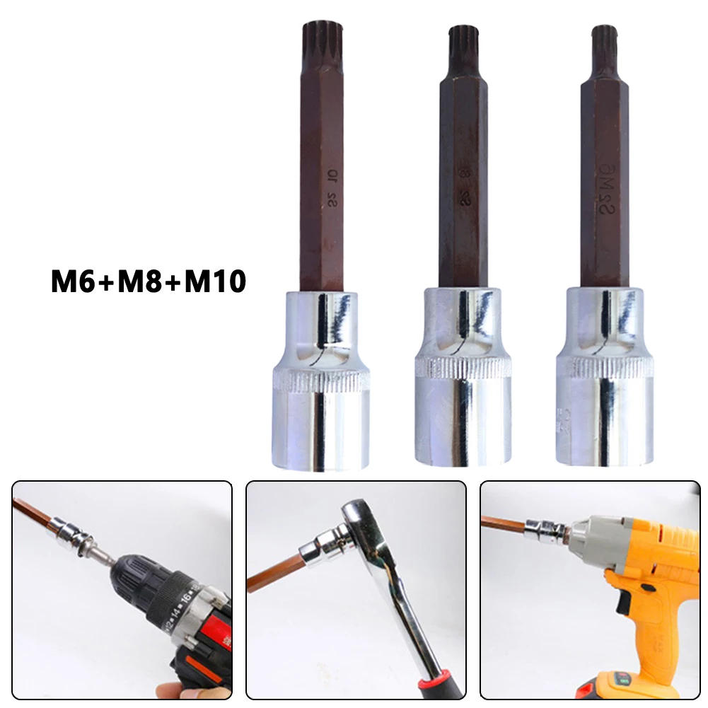 3pcs 100mm M6-M10 Drive Wrench Socket Adapter Screwdriver Bit For 12inch Electric Wrench Ratchet Wrench Accessories
3pcs 100mm M6-M10 Drive Wrench Socket Adapter Screwdriver Bit For 12inch Electric Wrench Ratchet Wrench Accessories
