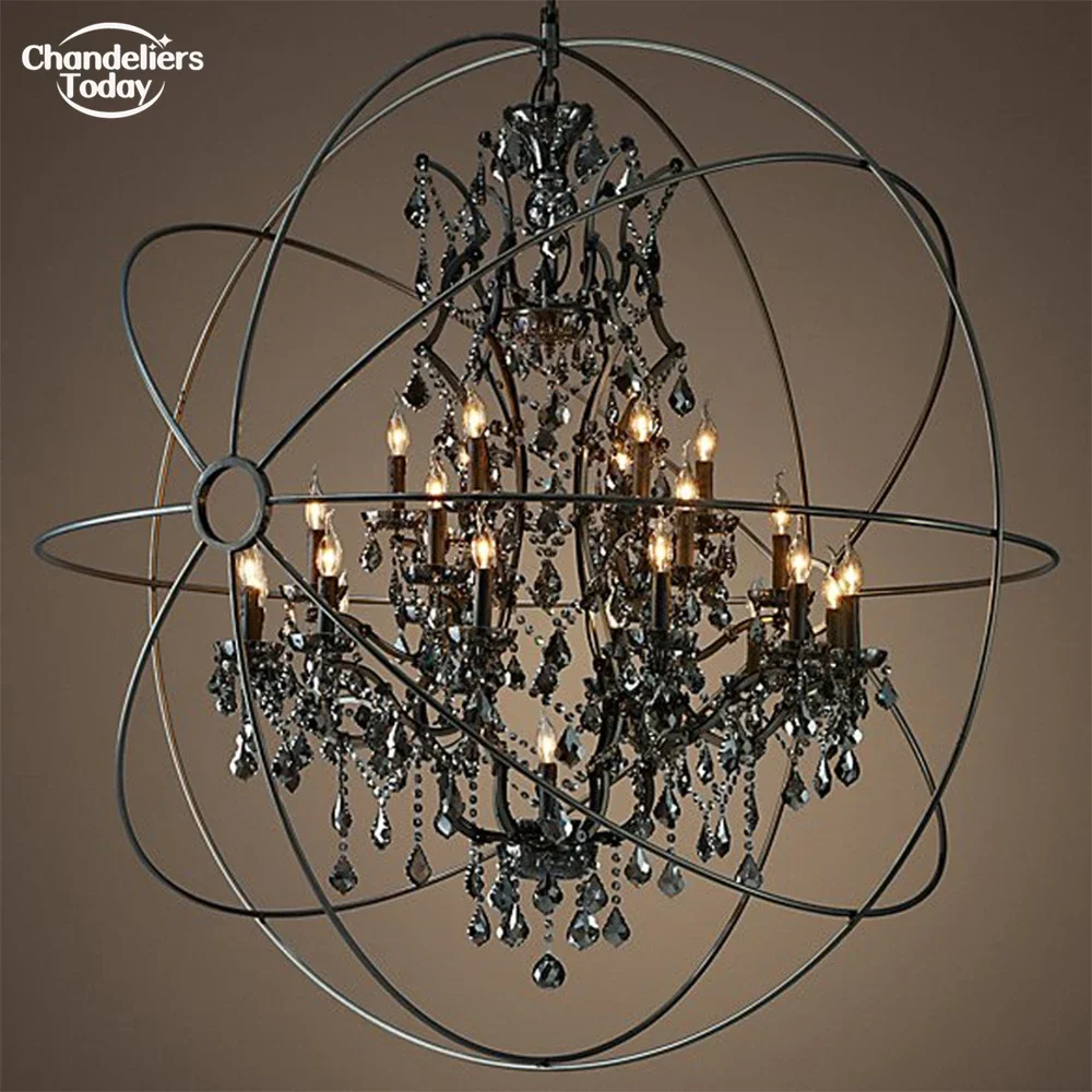 Foucault's Orb Crystal Chandelier Smoke Cristal Chain Chandelier LED Black Rustic Globe Pendant Lamp for Living Room Bedroom
Foucault's Orb Crystal Chandelier Smoke Cristal Chain Chandelier LED Black Rustic Globe Pendant Lamp for Living Room Bedroom